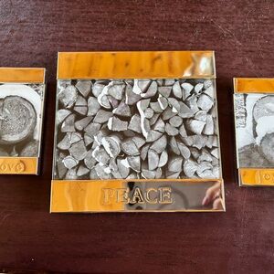 Pottery Barn set of 3 frames NWOT PEACE LOVE JOY